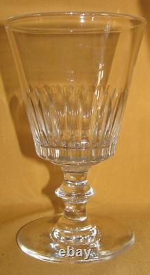 Série de 6 verres à eau anciens en cristal Baccarat Saint-Louis XIXème