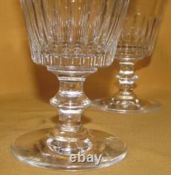 Série de 6 verres à eau anciens en cristal Baccarat Saint-Louis XIXème