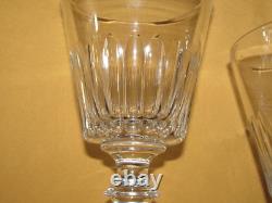 Série de 6 verres à eau anciens en cristal Baccarat Saint-Louis XIXème