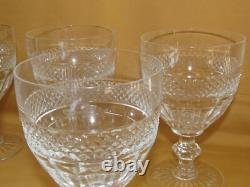 Série de 6 verres à eau cristal de Saint-Louis modèle Trianon estampillés H 14cm