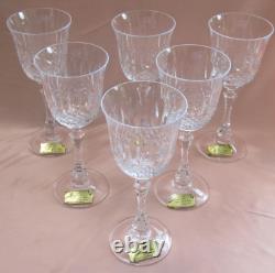 Série de 6 verres à vin en cristal Lorraine Yvan (Tommy pour St-Louis) neufs