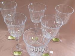 Série de 6 verres à vin en cristal Lorraine Yvan (Tommy pour St-Louis) neufs