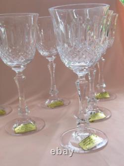 Série de 6 verres à vin en cristal Lorraine Yvan (Tommy pour St-Louis) neufs