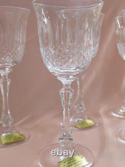 Série de 6 verres à vin en cristal Lorraine Yvan (Tommy pour St-Louis) neufs