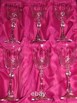 Série de 6 verres à vin en cristal Lorraine Yvan (Tommy pour St-Louis) neufs