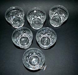Série de 6 verres à whisky en cristal taillé SAINT-LOUIS Modèle Chantilly H8.7cm