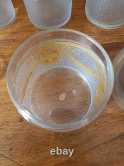 Série de 7 Flacons et 1 poudrier en Cristal de St Louis modèle Sapho XIXe siècle