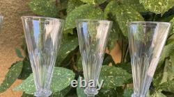 Série de 7 Flutes à Champagne Cristal Saint-Louis Baccarat XIX ème