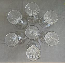 Série de 7 Flutes à Champagne Cristal Saint-Louis Baccarat XIX ème