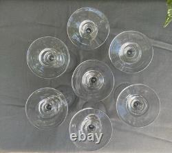 Série de 7 Flutes à Champagne Cristal Saint-Louis Baccarat XIX ème