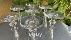 Série de 7 Flutes à Champagne Cristal Saint-Louis Baccarat XIX ème