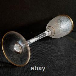 Service A Liqueur Cristal De Saint Louis Modèle Givré Doré