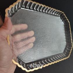 Service A Liqueur Cristal De Saint Louis Modèle Givré Doré