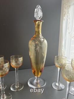 Service À Liqueur En Cristal Grave Baccarat Saint Louis