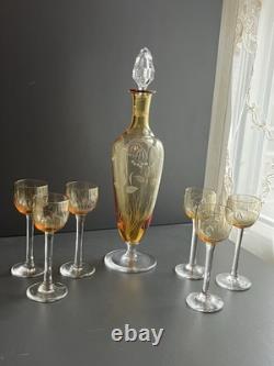 Service À Liqueur En Cristal Grave Baccarat Saint Louis