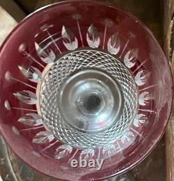 Service Saint-Louis modèle Tommy Carafe et ses 5 verres cristal doublé rubis