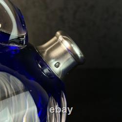 Service à liqueur Art Déco en cristal doublé, Saint-Louis, cerclé Argent 1930