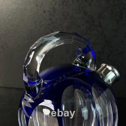 Service à liqueur Art Déco en cristal doublé, Saint-Louis, cerclé Argent 1930