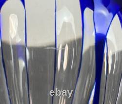 Service à liqueur Art Déco en cristal doublé, Saint-Louis, cerclé Argent 1930