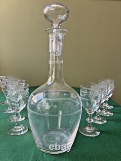 Service à liqueur Etoile en cristal Baccarat Saint Louis