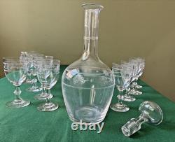 Service à liqueur Etoile en cristal Baccarat Saint Louis