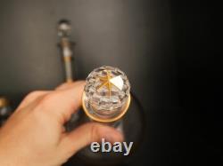Service à liqueur carafe verre cristal gavé doré or Baccarat ou Saint Louis