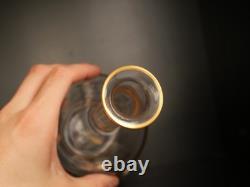 Service à liqueur carafe verre cristal gavé doré or Baccarat ou Saint Louis