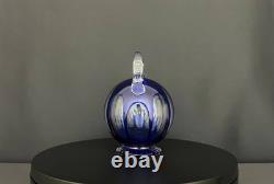 Service à liqueur en cristal doublé bleu Saint-Louis