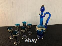 Service à liqueur modèle'Nostalgie' cristal Saint Louis (prix pour 7 pièces)