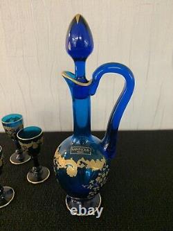 Service à liqueur modèle'Nostalgie' cristal Saint Louis (prix pour 7 pièces)