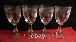 Service de 4 verres a vin blanc en cristal de Saint Louis modèle Cléo