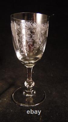 Service de 4 verres a vin blanc en cristal de Saint Louis modèle Cléo