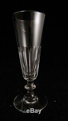 Service de 6 flutes Louis Philippe cotes plates en cristal de St Louis Baccarat