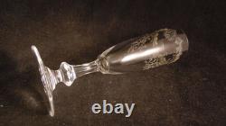 Service de 6 flutes a champagne en cristal de Saint Louis modèle Cléo