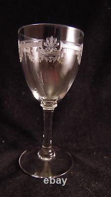 Service de 6 verres a porto / vin blanc en cristal de Saint Louis modèle Manon