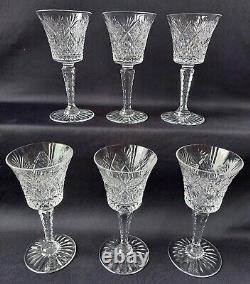 Service de 6 verres à vin blanc en cristal de St Louis modèle Musset