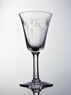 Service de 6 verres à vin en cristal Attribués à Saint-Louis, début XXe siècle