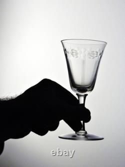 Service de 6 verres à vin en cristal Attribués à Saint-Louis, début XXe siècle