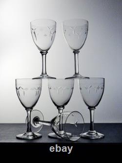 Service de 6 verres à vin en cristal Saint Louis Argental (circa 1920)