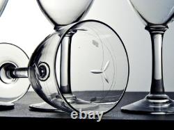 Service de 6 verres à vin en cristal Saint Louis Argental (circa 1920)