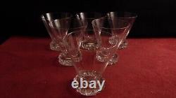 Service de 6 verres a vin en cristal de Saint Louis modèle Diamants
