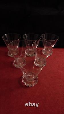 Service de 6 verres a vin en cristal de Saint Louis modèle Diamants