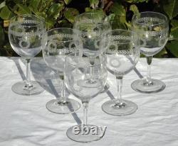 Service de 6 verres à vin en cristal de Saint Louis modèle Madrid Haut. 13,3 cm