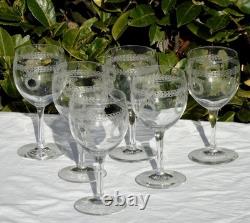 Service de 6 verres à vin en cristal de Saint Louis modèle Madrid Haut. 13,3 cm