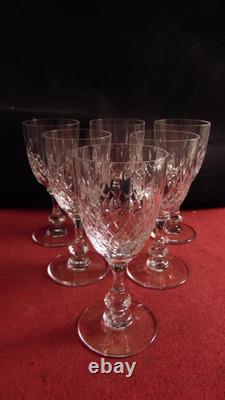 Service de 6 verres a vin en cristal de St Saint Louis modèle Messine