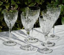 Service de 6 verres à vin rouge en cristal de Saint Louis modèle Monaco Signés