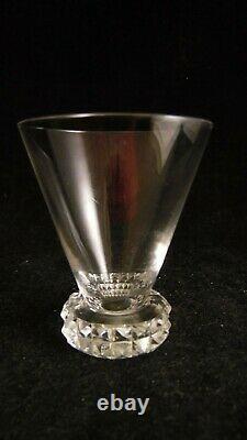 Service de 6 verres en cristal de Saint Louis modèle Diamants hauteur 7.5/7.6 cm