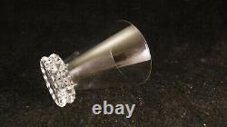 Service de 6 verres en cristal de Saint Louis modèle Diamants hauteur 7.5/7.6 cm