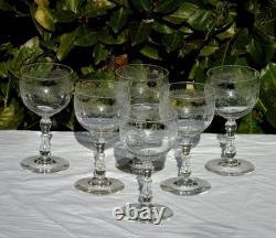 Service de 6 verres en cristal de Saint Louis modèle Micado Haut. 12,7 cm