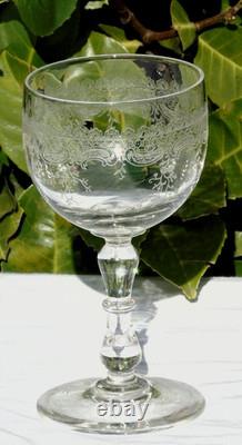 Service de 6 verres en cristal de Saint Louis modèle Micado Haut. 12,7 cm